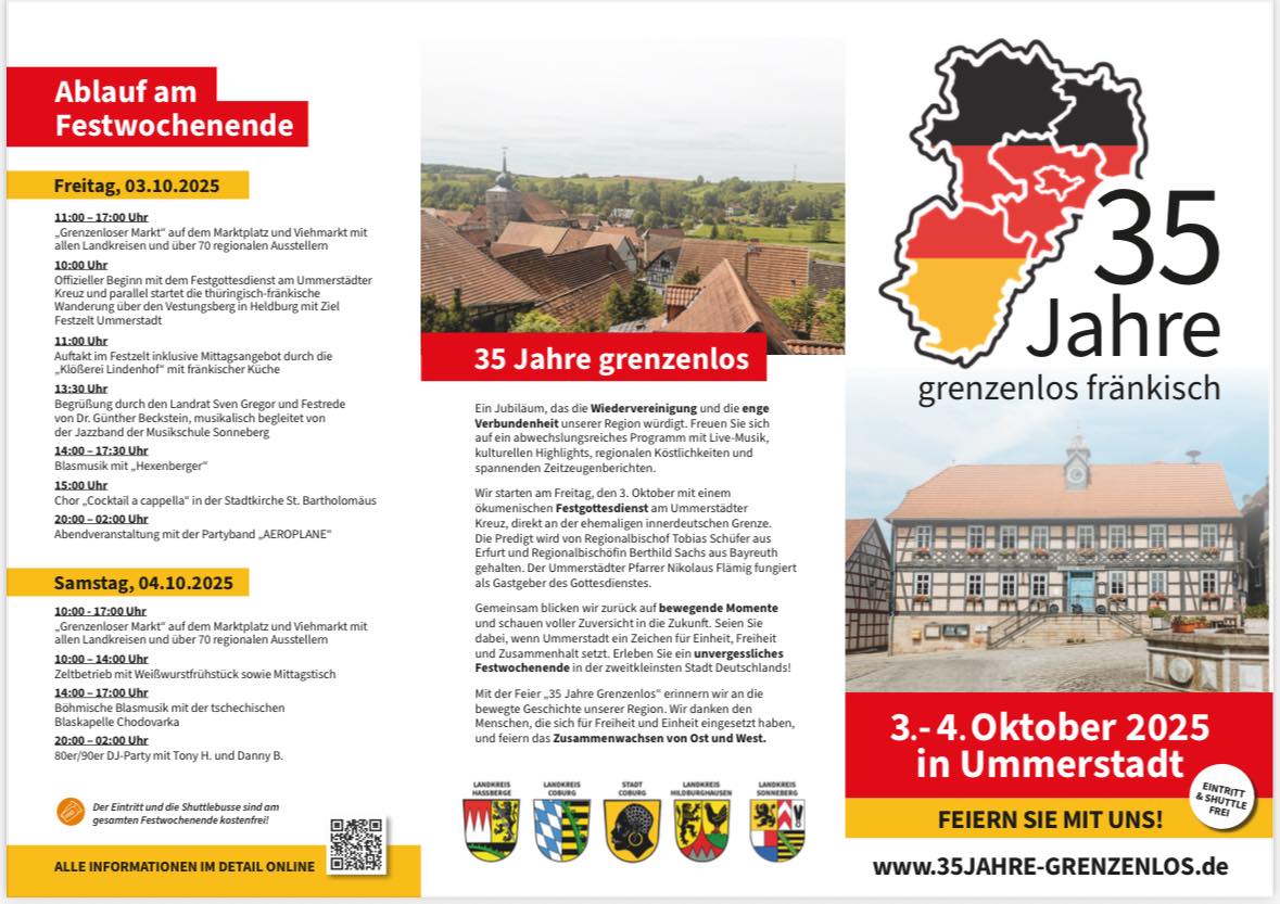 3. Oktober - Ablauf Festwochenende